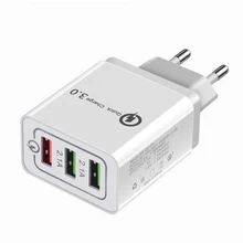 Быстрая зарядка 3,0 настенное зарядное устройство 3USB адаптер адаптивной быстрой зарядки для samsung Galaxy S10 S10e S9 S8 Plus S7 S6 Note 8 9