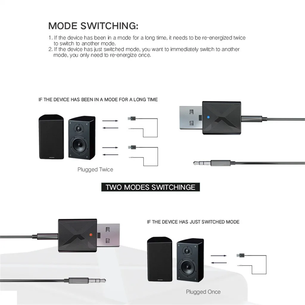 Bluetooth Adapter Bluetooth Audio Receiver Bluetooth Transceiver Adapter Audio Adapter Bluetooth Aux Adaptor USB Bluetooth 5.0 Transmitter Receiver Mini Stereo Bluetooth AUX RCA USB 3.5mm Jack For TV PC Car Kit Wireless