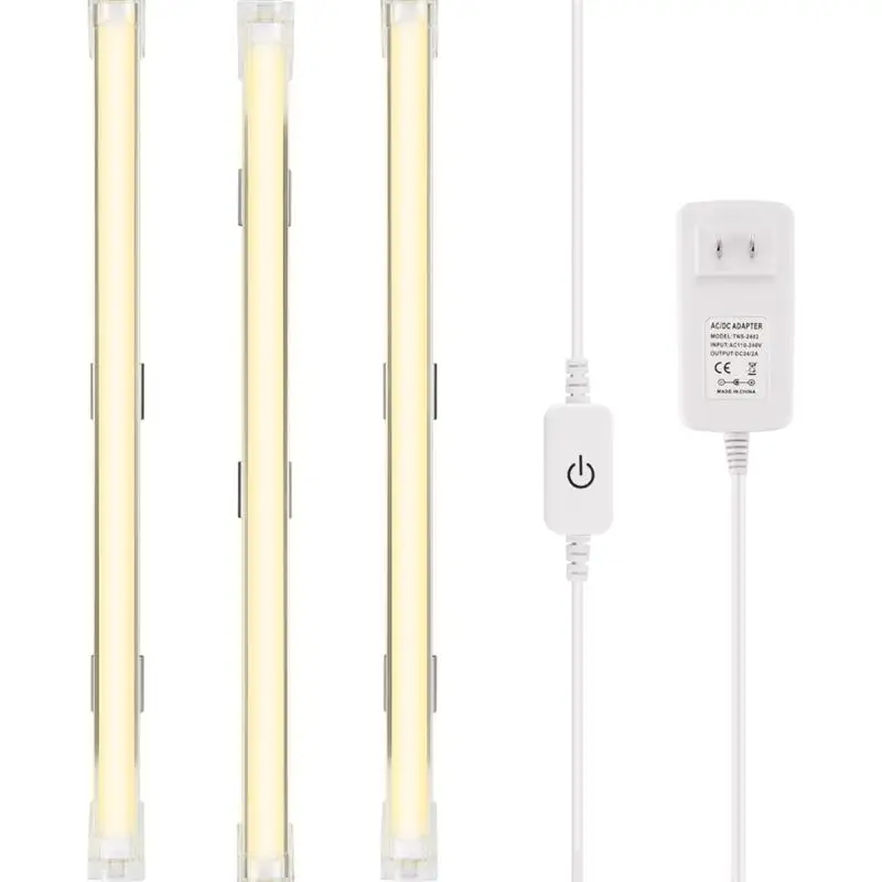 Тёплый белый Under Cabinet Lighting LED Linkable LED Under Cabinet Lights Plug-in Light Panel Kit Closet Light Magnetic Strip Kitchen Cabinet - Испускаемый цвет: Тёплый белый
