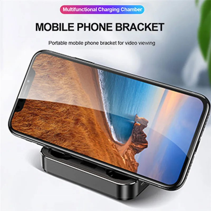 TWS bluetooth 5.0 Earphone Wireless Earbuds 3500mAh Power Bank Headset Smart Touch buy china direct with Mic Stereo earphone