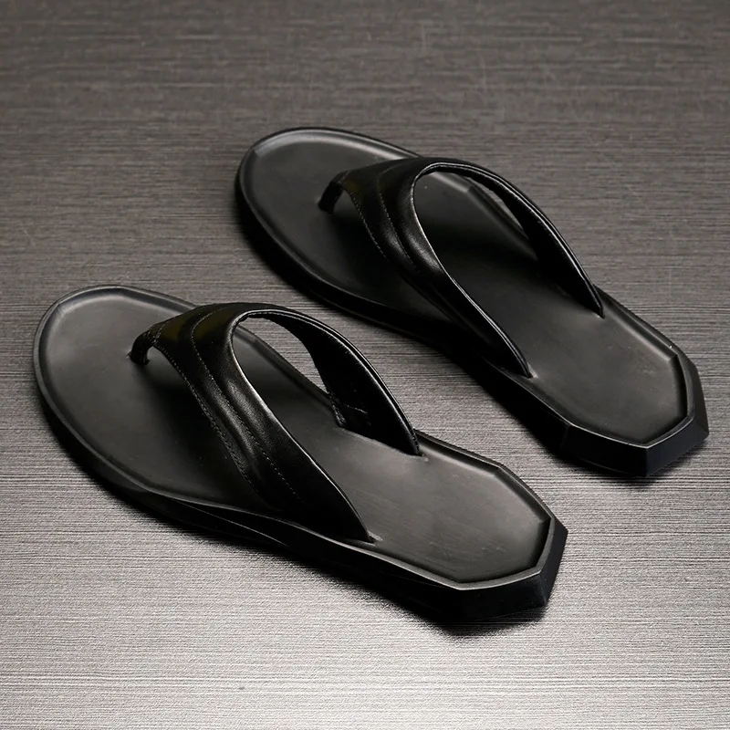 Outdoor Sandals Men Platform Sandals Men Slippers Genuine Leather Roman Cowhide Summer Sandals Designer Slippers Mens