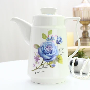 

OUSSIRRO 1500ML Ceramic Pitchers Water Bottles Cold Kettle No Explosion Jug Large Capacity Household Ceramic Thermos