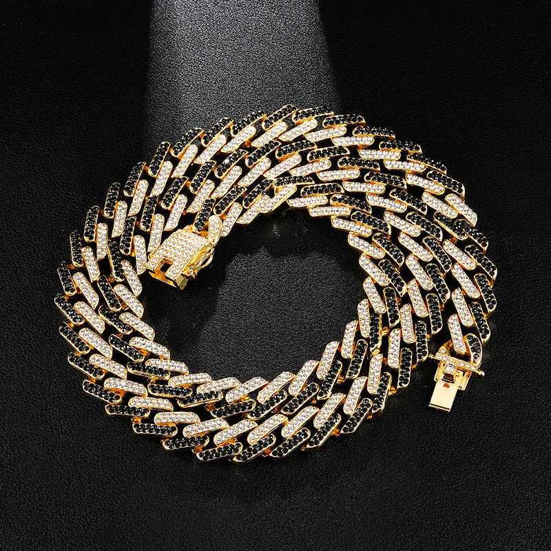 US7, Bling Iced Out, 1"-30", кубинское звено, цепочка, ожерелье, полностью проложенные стразы, ожерелье в стиле хип-хоп, мужские ювелирные изделия