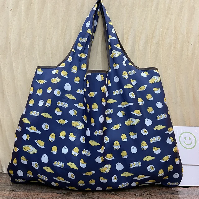 Reusable Shopping Bags Heavy Cloth Bags Sundries Bags Foldable Women's Travel Shoulder Bags Large Handbags Durable Nylon 32002