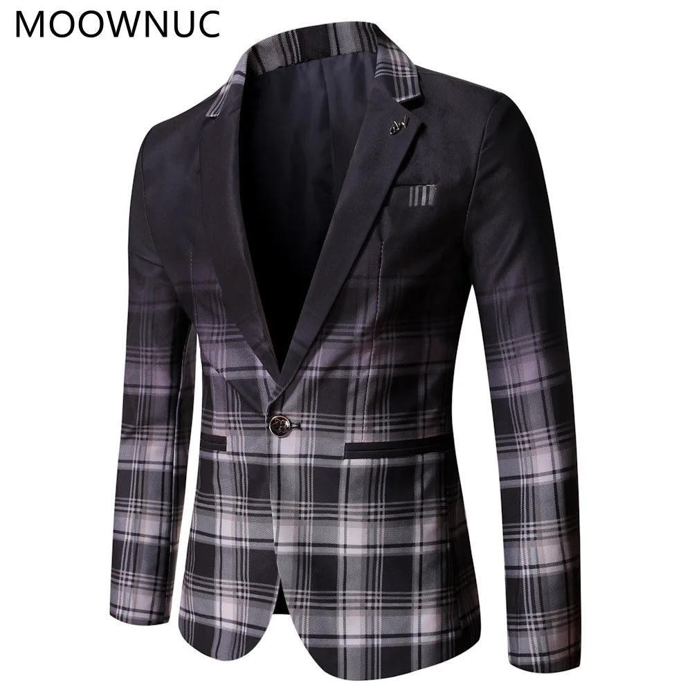 

Spring And Autumn 2021 New Men'S Business Casual High Quality Plaid Suit Men'S Fashion Trend Windproof And Comfortable Slim Suit