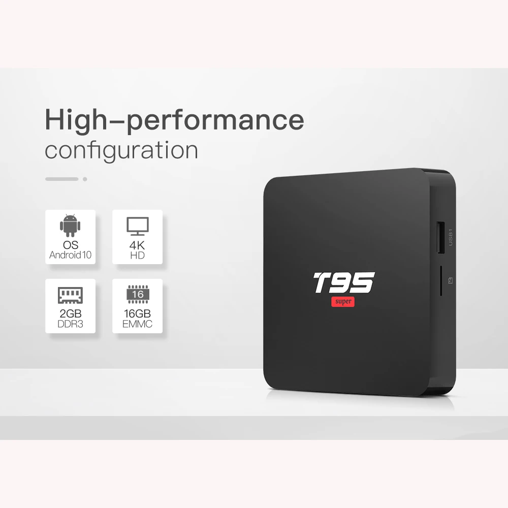 T95, супер Android 10,0, ТВ-приставка, ram, 2G rom, 16 ГБ, Allwinner H3, четырехъядерный, 2,4G, Wifi, H.265, 4 K, 1080 P, телеприставка