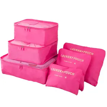 

6pcs/Set Travel Clothes Storage Bags Luggage Case Organizer Pouch Cube