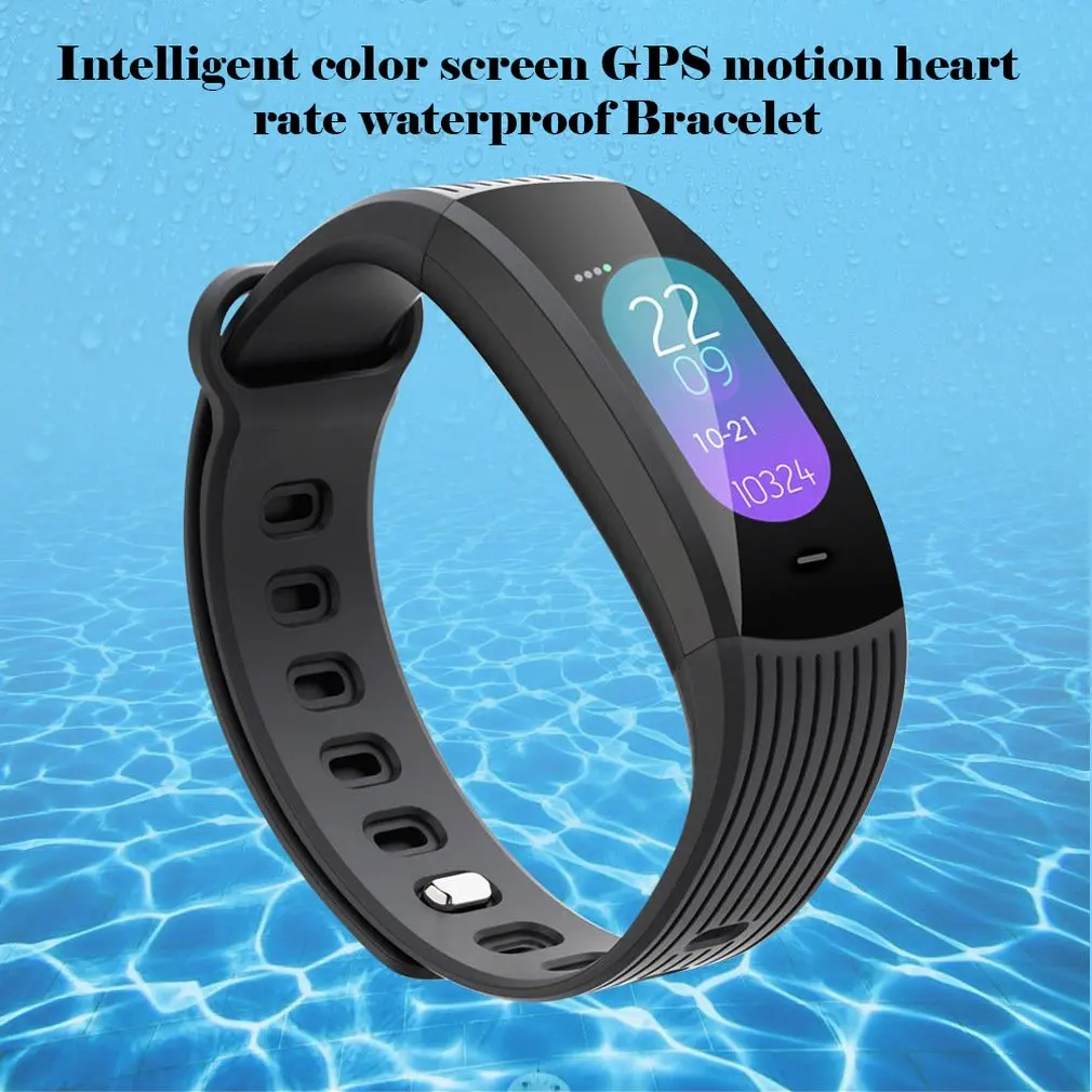 

C36 Waterproof Color Screen Smart Bracelet Fitness Tracker With Heart Rate Monitor Gps Pedometer Activity Tracker