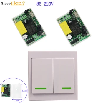 

Bed Room Lamp LED Bulb Light Switch 220V Remote 2 Switch Wall Remote Transmitter Wireles Smart Home Remote Switch 110V-220V