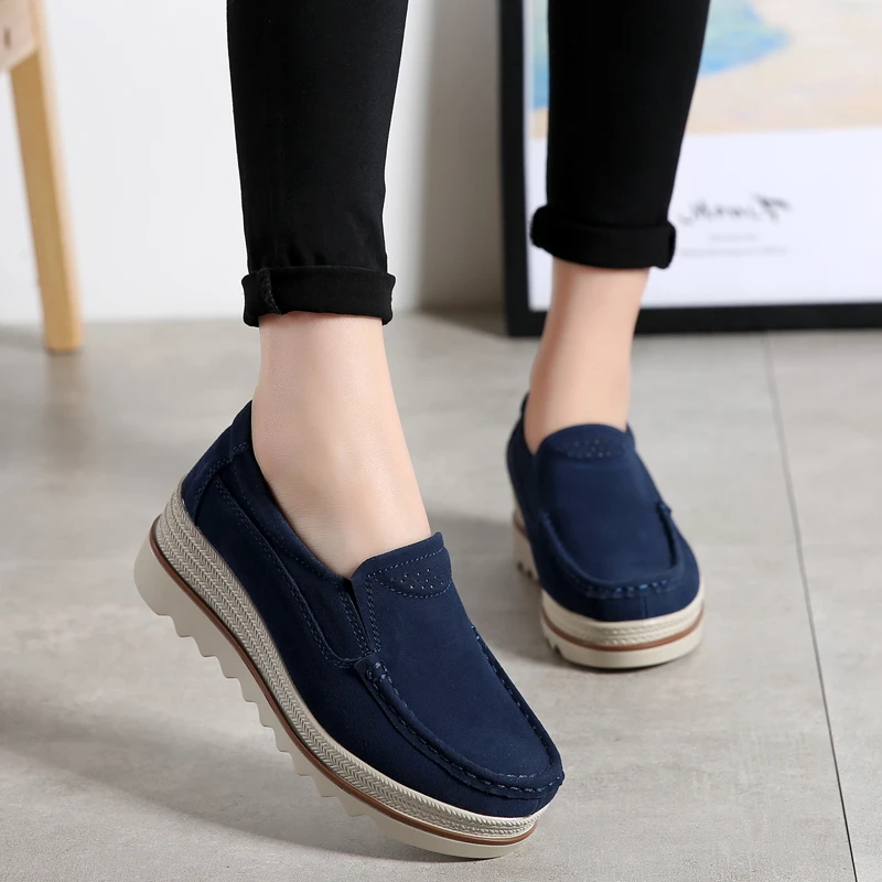 recluta Opcional vistazo Zapatos Planos de Terciopelo con Plataforma para Mujer, Mocasines sin  Cremallera ni Cordón, Moda Femenina en Calzado Casual, Primavera  2022|Zapatos planos de mujer| - AliExpress