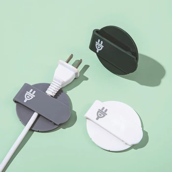 

3Colors ABS 3Pcs/Set Wall Hanging for Household for Power Plug Socket Self-adhesive Multifunction Plug Hook Kitchen Supplies