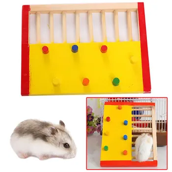 

Hamster Natural Wooden Climbing Ladder Toy Pet Rat Exercise Supplies Colorful