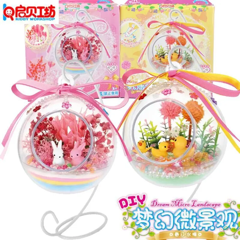 Kai Bay Workshop Dreamy микро пейзаж для детей DIY креативная игрушка ручной работы материал коробка хрустальный шар обучающая игрушка