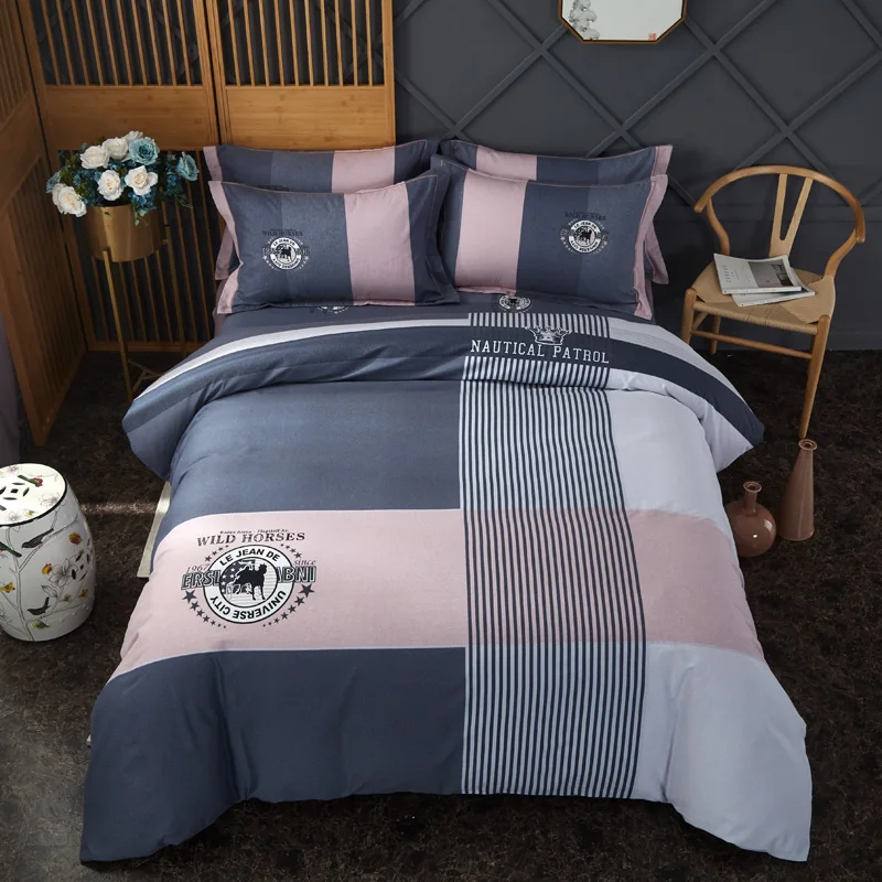 

Cotton Sanding Double Bedding Set Thick Warm 4 pcs Set Bed Sheet Pillowcase Duvet Cover Bed Linen Set
