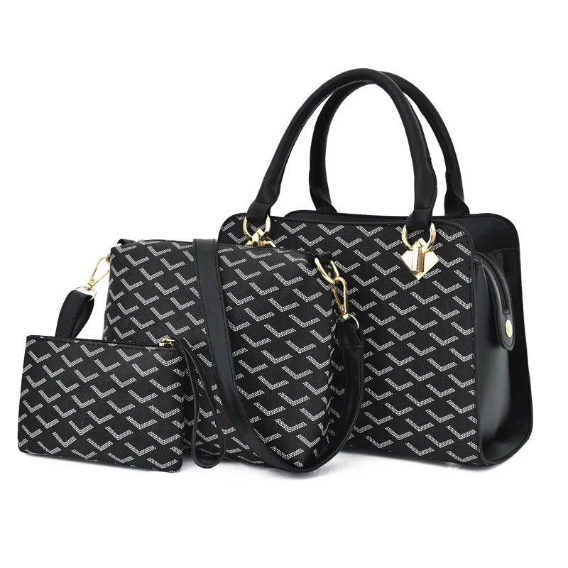

Europe And America Style Arrowhead Pattern Three-piece Set Different Size Bags New Style Fashion Handbag Versatile Shoulder Bag