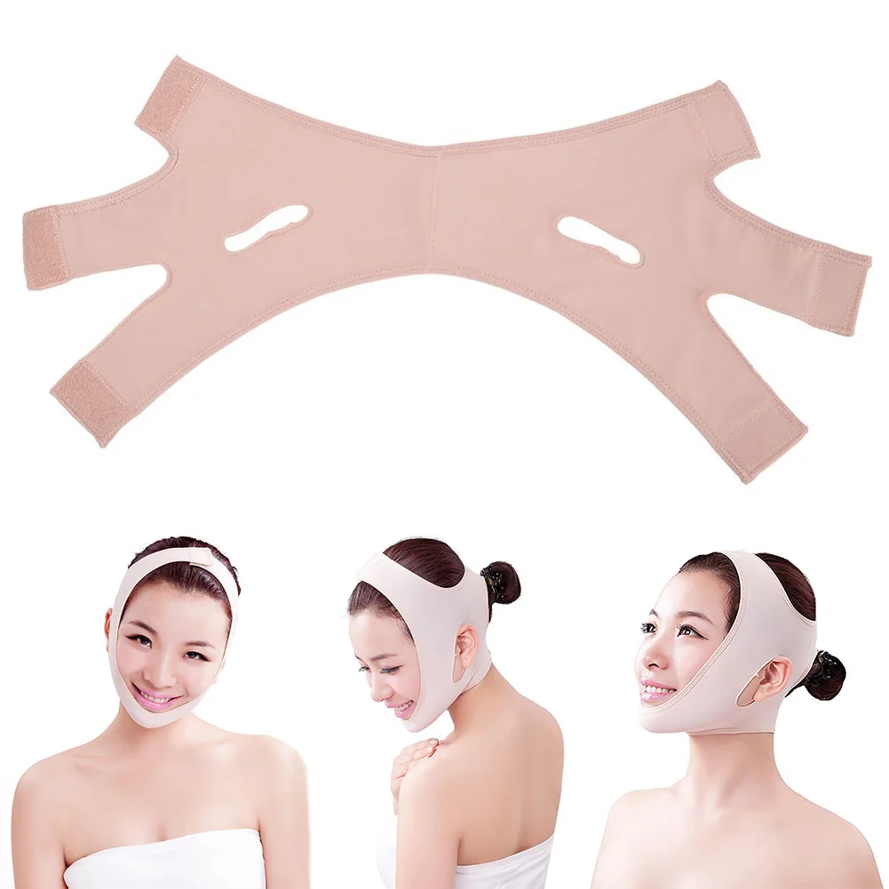 Подтягивающий бандаж для лица эластичный пояс Волшебная наклейка тонкий дышащий против морщин двойной подбородок формирующая маска для лица пояс для похудения