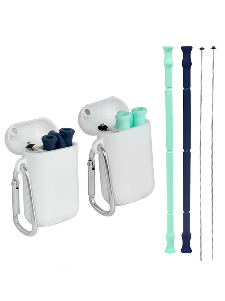 

Silicone Folding Pipette Stainless Steel Pipette Manufacturer Portable Reusable Pipette Storage Case Box Silicone Folding Straw