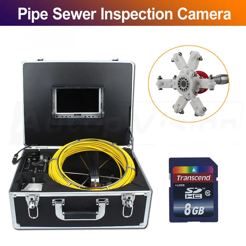 

Endoscpe video inspection 7D1 20M Free DHL Shipping Pipe Drain Sewer Inspection camera waterproof 65ft 20M drain industral