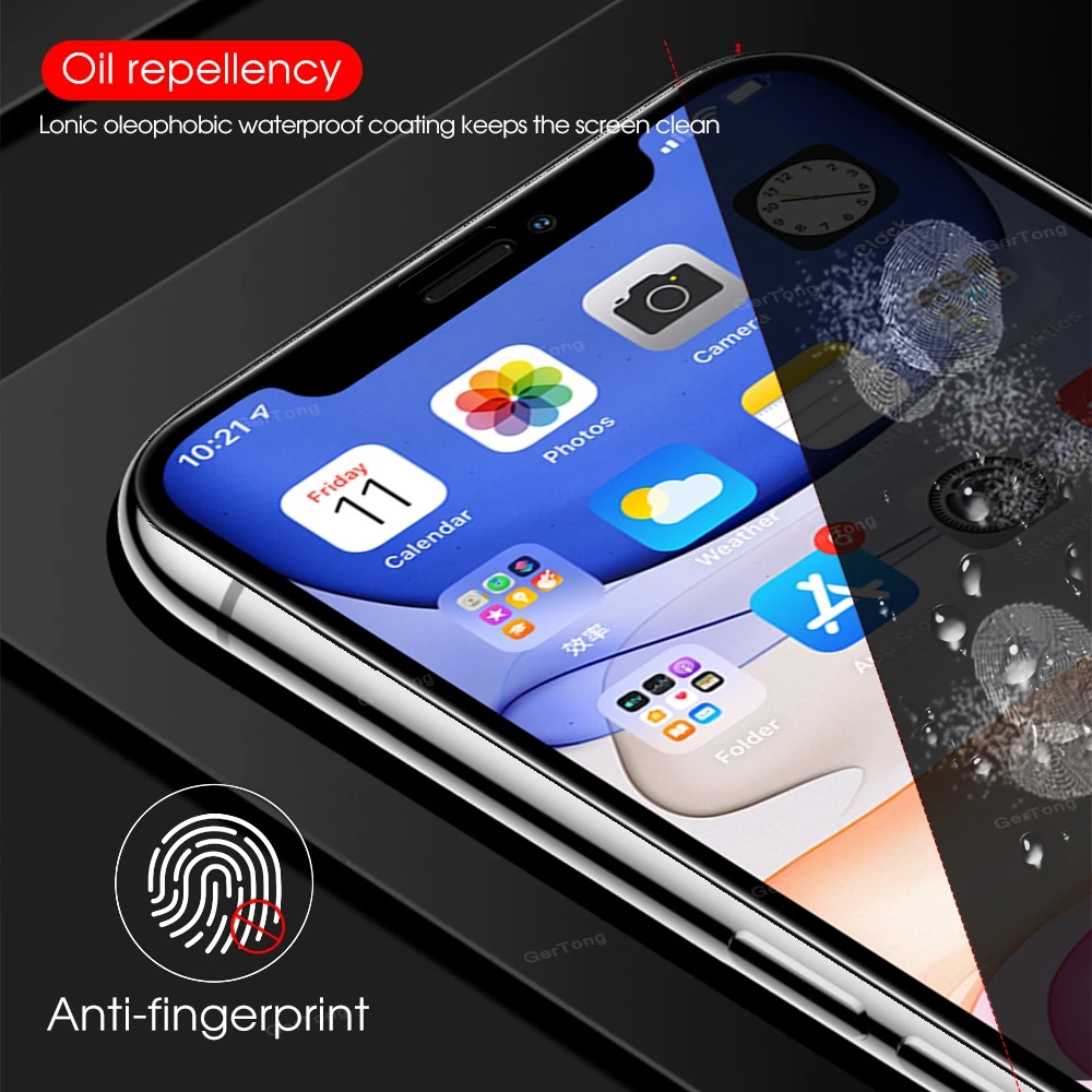  40D Volle Abdeckung Gehärtetem Glas Für iPhone 11 Pro Max 10 X XR XS Max Gehärtetem Glas Für iPhone