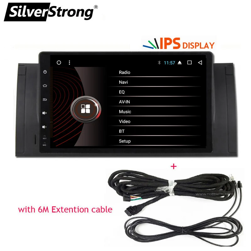 Flash Deal SilverStrong Android9inch Car 1DIN GPS Radio For BMW E39 E53 X5 Map Navi X5 GPS Series dvd player receiver navigation 4