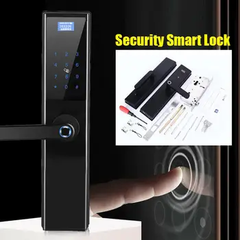 

Fingerprint Password Lock English Phonetic Prompts LCD Screen Anti-Theft Smart Opener Access Control Keyless
