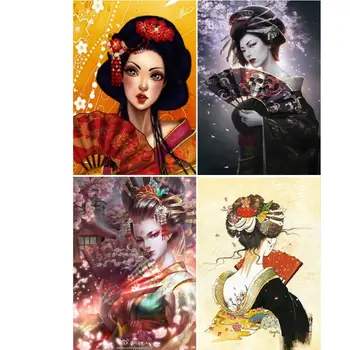 

4 Pack 5D DIY Diamond Painting Kits Full Drill Rhinestone Embroidery Cross Stitch 5D Diamond Painting Home Decor Craft