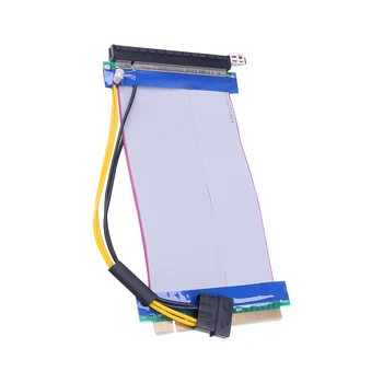 

New 19CM Molex Power PCI-E Riser Card Adapter Converter Extender 16X to 16X Flexible Extensio Cable for Bitcoin Miner Mining