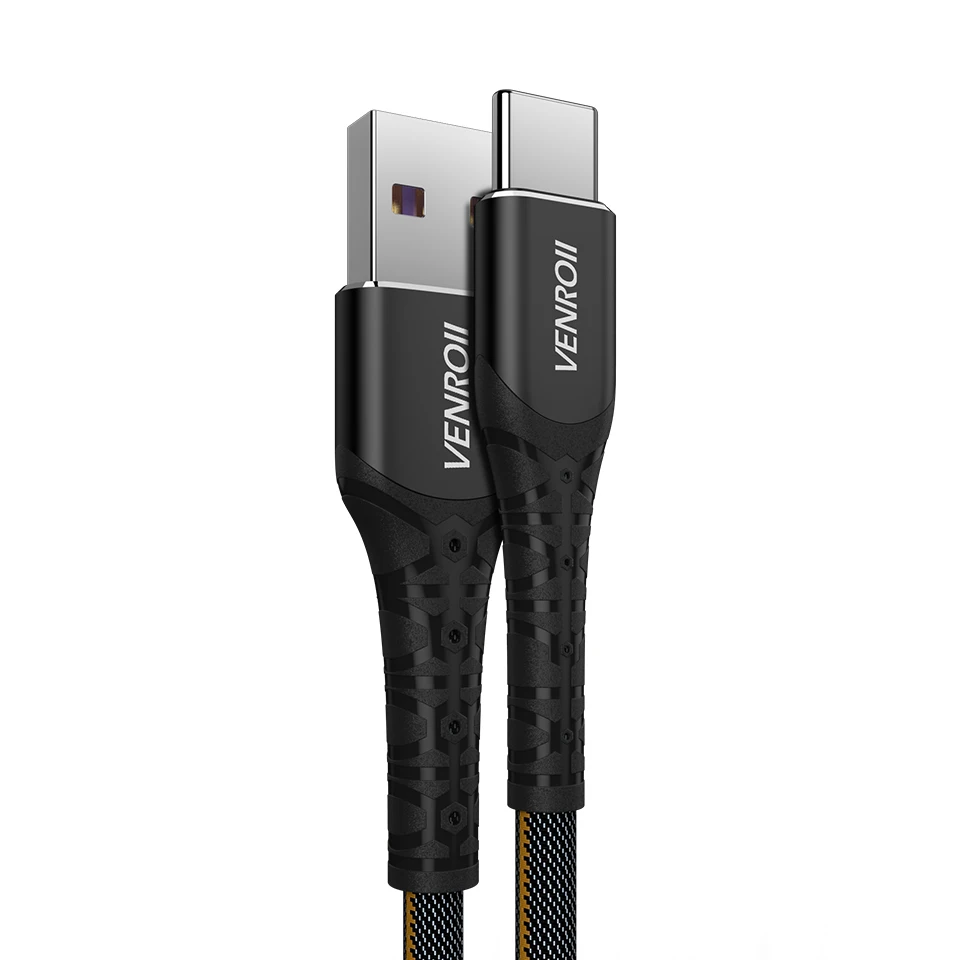 Black Кабель usb type C 5A Supercharge для huawei mate 20 P30 P20 Pro, шнур для быстрой зарядки телефона для Honor 20 10 V10 USBC, кабель для передачи данных - Цвет: Black