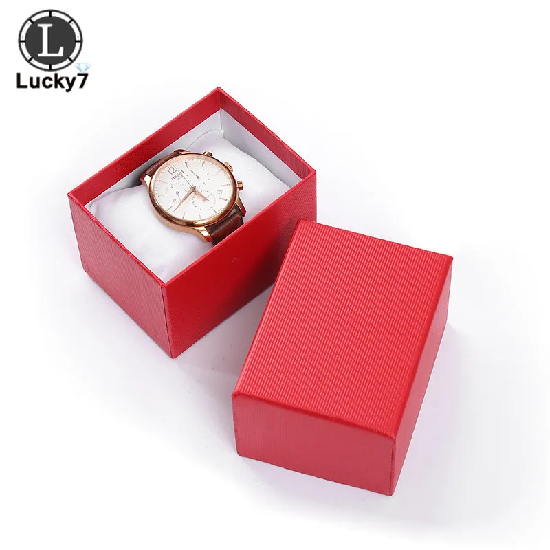 5 цветов, коробка для часов из искусственной кожи, браслет, коробка для ювелирных изделий, мужские часы, Подарочная коробка, чехол, Прямая с фабрики - Цвет: Red 1