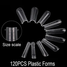 120PCS Schnelle Gebäude Gel Form Dual Formen Tipps mit Box Nägel Erweiterung Forms System Top Formen Form Nagel Kunst DIY Werkzeuge 2021