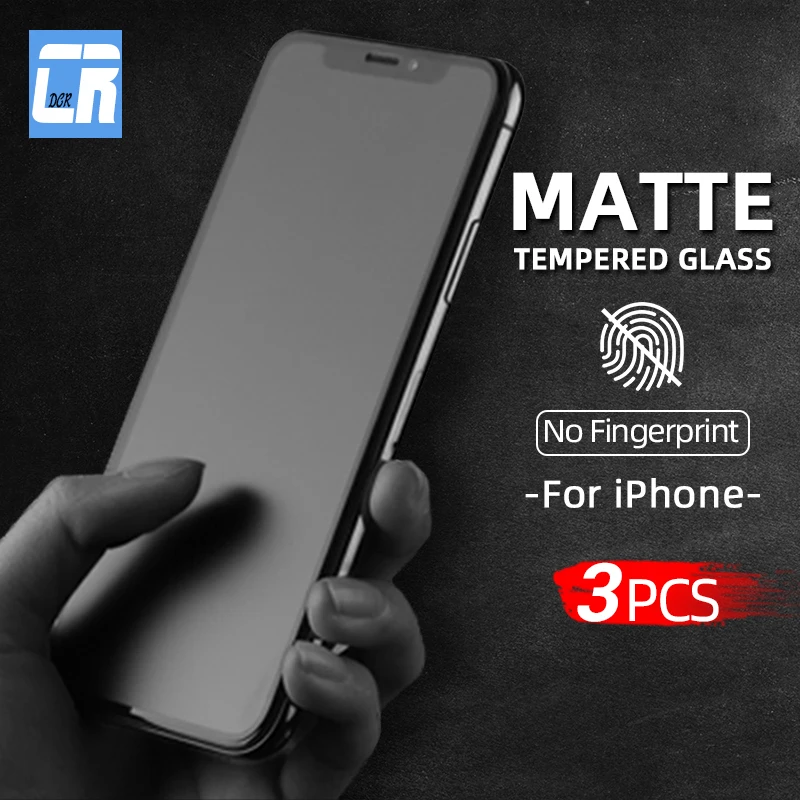 1-3Pcs 9D Frosted Protective Tempered Glass for iPhone 11 Pro XR XS MAX 12 Mini Screen Protector Matte |