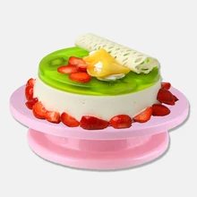 Пластик торт проигрыватель вращающийся 28 см Противоскользящий вращающаяся подставка для украшения торта Торт поворотный стол круглая подставка для торта кухонные принадлежности для выпечки