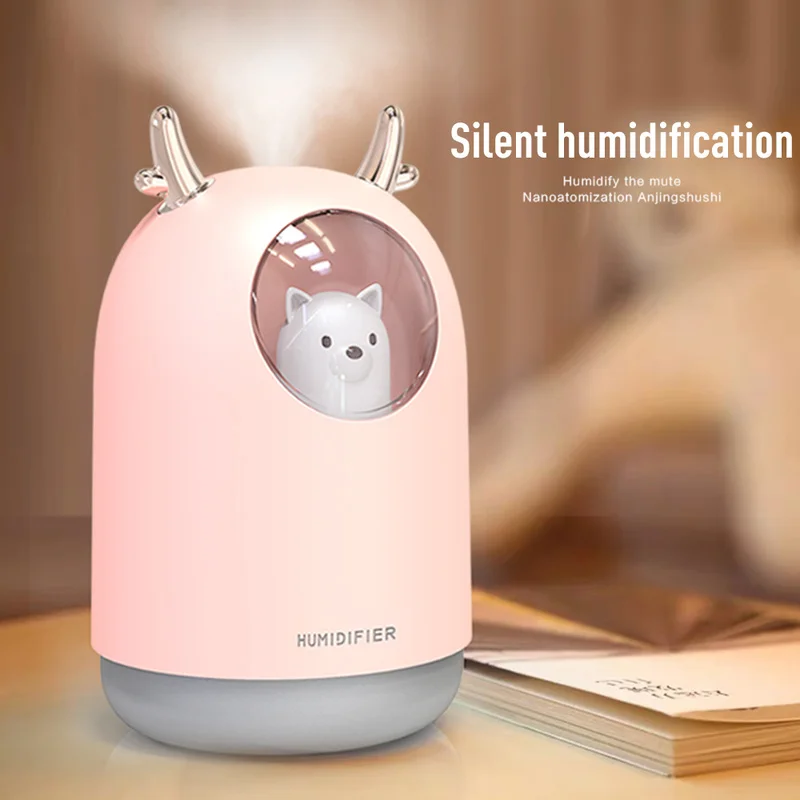 

300ML Car USB Ultrasonic Air Humidifier Aroma Essential Oil Diffuser with Colorful Breathing Light Car Air Purifier Accessories