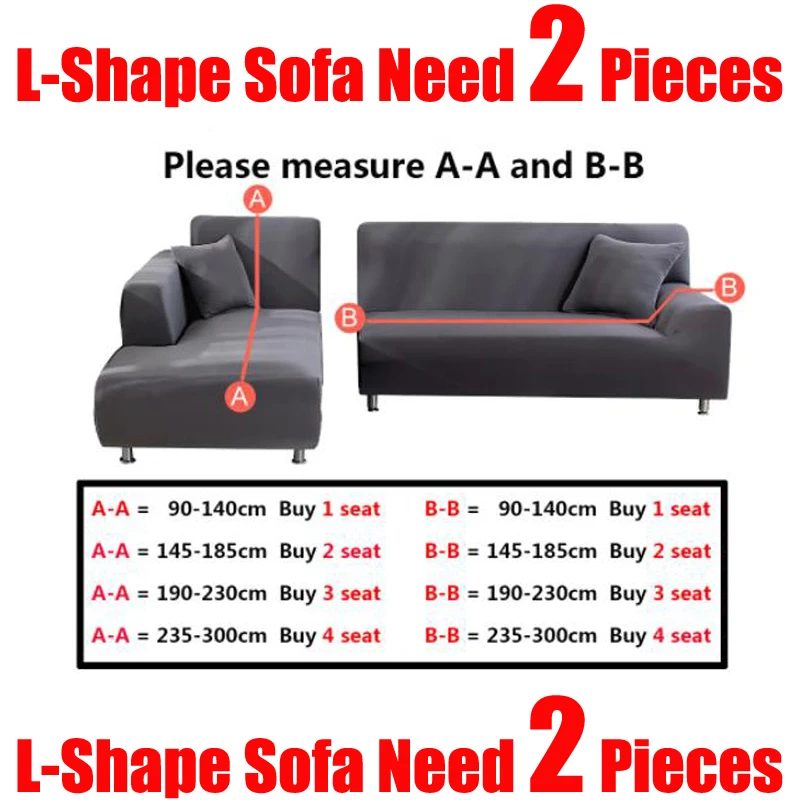 Elastic Sofa Cover Slipcovers for Living Room Stretch 1/2/3/4 Seater Plaid Sofa Armchair Couch Covers L-Shaped Corner Sofa Cover