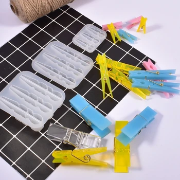 

Crystal Epoxy Resin Mold Clips Clamps Silicone Mould DIY Crafts Jewelry Making Tool