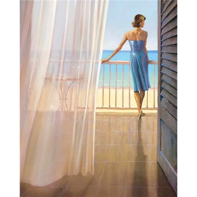 paint by number17 Рамка для влюбленных, рисунок, сделай сам, живопись по номерам, акриловая Картина на холсте, украшение для дома, уникальный подарок, современная настенная художественная картина - Цвет: paint by number17