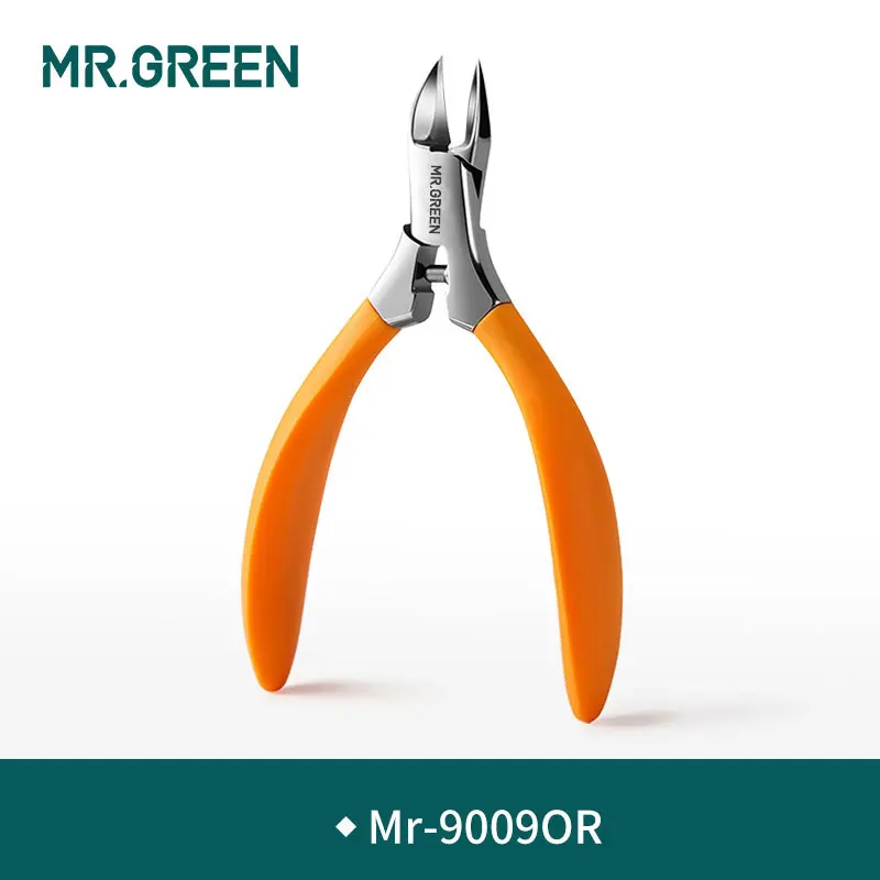 M-9009OR MR.GREEN инструменты для маникюра профессиональные из нержавеющей стали толстые ногти вросшие кусачки для кутикулы Триммер плоскогубцы ножницы кусачки для ногтей - Цвет: M-9009OR