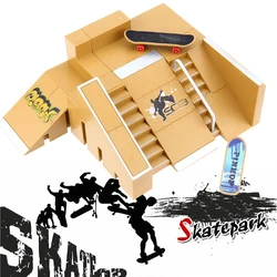 Skate park peças de rampa de brinquedo, baralho de dedos, brinquedo, excelente esporte, sucesso de esportes radicais, treinamento de brinquedos para crianças, presente