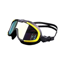 Adult Outdoor Sports New Swimming Goggles High-Definition Waterproof Anti-Fog Big Frame Silicone Electroplating Swim Glasses