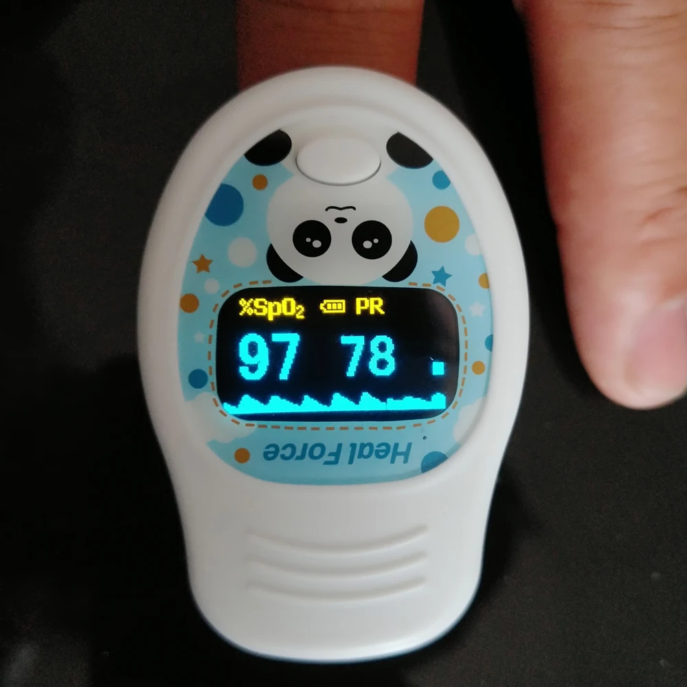 Медицинское оборудование детский оксиметр Oximetro детский Bebes Panda OLED SPO2 Монитор насыщения крови кислородом