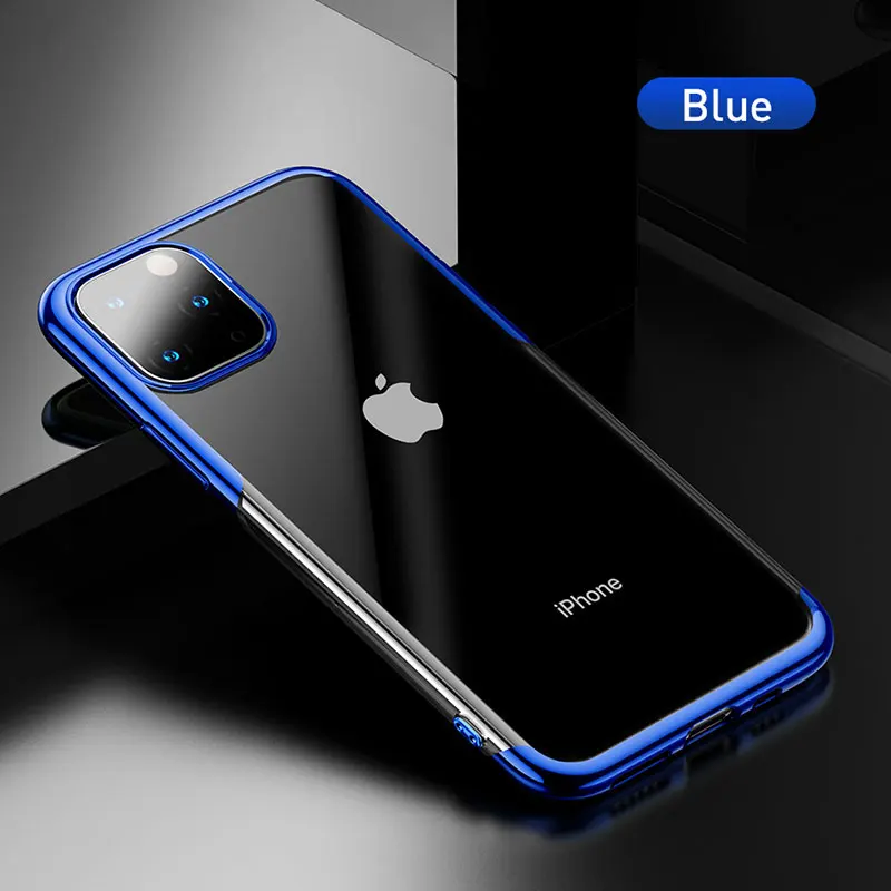 Baseus Full Cover Protetion for iPhone 11Case New Cover for iPhone 11 Pro Max Phone Case Clear Capa Coque Back Phone Cover Case - Цвет: Blue