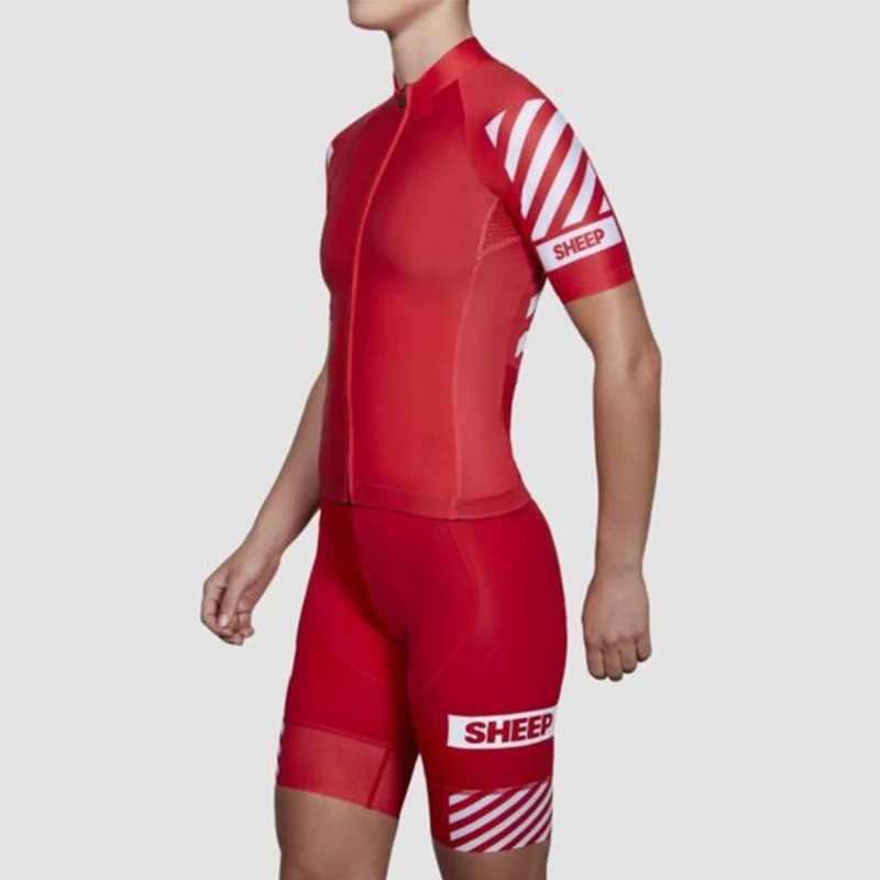 

Cycling Suit Blacksheep Red Cycling Jersey Set Short Sleeve Cycling Clothing Bicycle Clothes Quick Dry Bike Wear Ropa Ciclismo