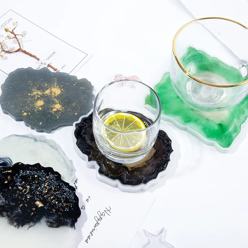 Moule Epoxy Resine Moule Resine Epoxy, 20PCS Moule Dessous De Verre Resine Epoxy Moule Pour Resine