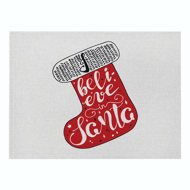 Elife Merry Christmas скатерти узор 42*32 см Лен красный снеговик украшения кухни Кофейня отель Декоративная скатерть - Цвет: 7