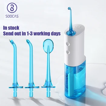 

Electric Oral Irrigator SOOCAS W3 Portable Waterproof Functional Water Flosser Blue color High Quality Toothpick Cleaner