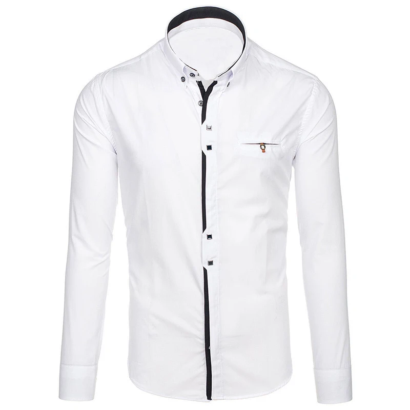 Zogaa 2019 Men s Fashion Office Shirt Slim Fit Long Sleeve Casual Business Shirts Men Dress 2