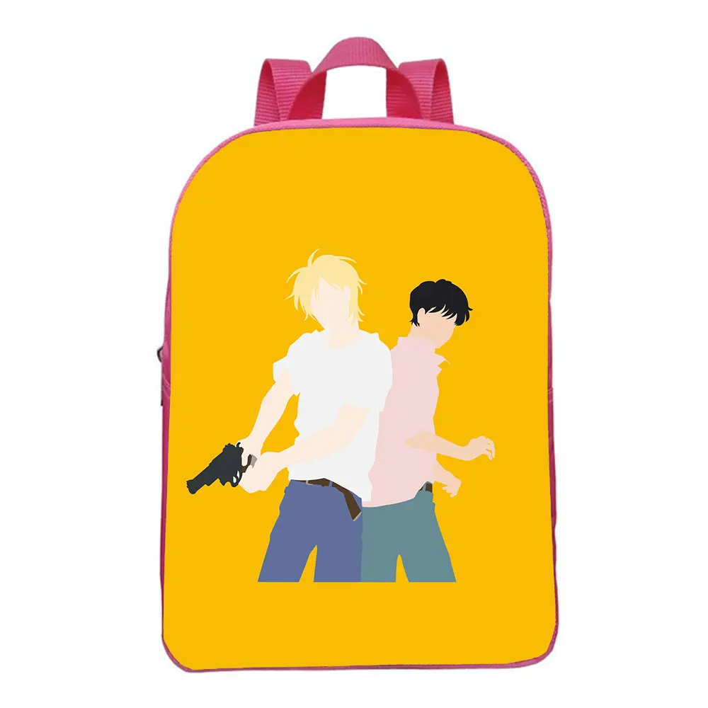 12 Inch Anime BANANA FISH Rucksack Cosplay School Bag Laptop Backpack Unisex Travel Backpack Single layer package.Support custom