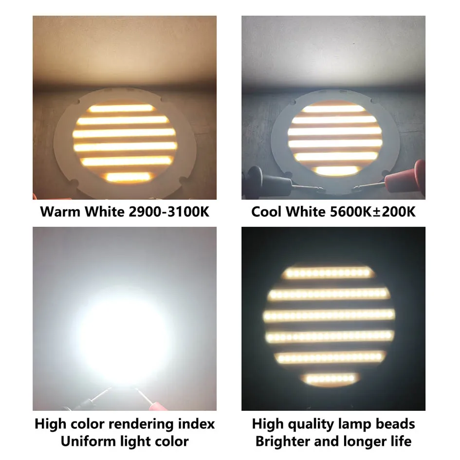 LED COB 1000W CRI 95+ – Chip A Bordo Professionale 60x60mm – Estremamente Luminoso (Senza Confezione)