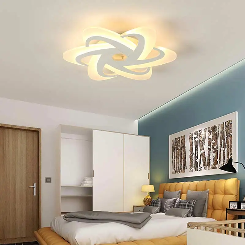 

Modern Led Ceiling Lights Living Room Light Fixtures Kitchen Bedroom Indoor Decoration Home Lighting White Metal Lamp Lustres
