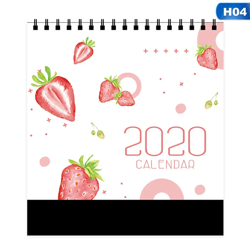 H04 Календарь Ретро Ван Гог иллюстрации/лист/клубника/кошка Kawaii Настольный календарь Органайзер расписание планировщик блокнот - Цвет: H04